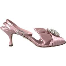 Dolce & Gabbana Pink Heeled Sandals Dolce & Gabbana Pink Keira Crystal Heels Sandals Shoes EU36.5/US6