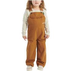 Babies Jumpsuits Carhartt Canvas Ruffle Front Overalls for Babies Brown Months