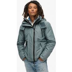 Men - Turquoise Jackets Superdry Hooded Mountain Windbreaker Jacket, Stormy Weather Blue