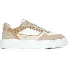 Android Homme Shoes Android Homme Oversized Forum Court Trainer in Beige Caiman Croc