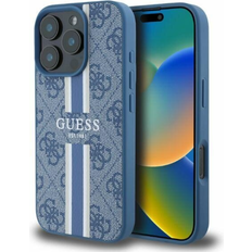 Guess Guess iPhone 16 Pro Max Mobilskal Magsafe 4G Printed Stripes TheMobileStore MagSafe-Tillbehör