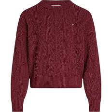 Tommy Hilfiger Stickade tröjor Tommy Hilfiger Chenille Sweater unisex Sweatshirts Från Magasin Deep Rouge