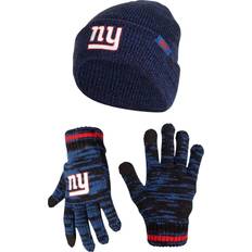 Beanies Ultra Game NFL Boys Girls Super Soft Marled Winter Beanie Knit Hat with Warm Touch Screen Gloves, New York Giants