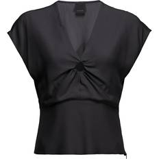 Herre - Svarte Bluser Pinko Bitonto crepe de chine bluse Black