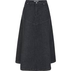 Denimnederdele - Sort Soft Rebels Jennie Denim Midi Skirt SR524-804 Black