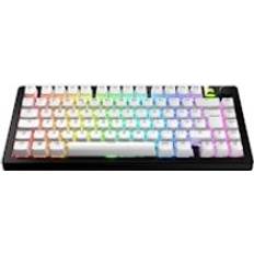 Glorious Double Shot PBT Keycaps Classic White UK English GLO-KB-ACC-KC-GPBT-BA