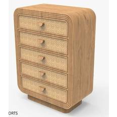 Rattan Chest of Drawers Home ESPRIT Stylish Brown Chest of Drawer 80x110cm