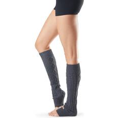 ToeSox Clothing ToeSox Women's Knee High Cable Knit Leg Warmers, One Size, Charcoal Grey