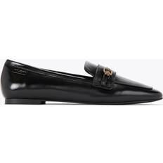 Leather Loafers Kurt Geiger Kurt Geiger Womens' Flats Loafer Black Leather Mayfair