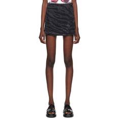 Ganni Dame Nederdele Ganni Denim Wrap Mini Skirt - Sort