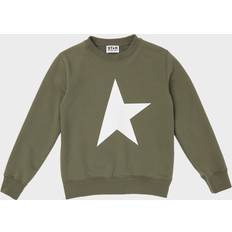 Girls - White Sweatshirts GOLDEN GOOSE Boy's Crewneck Star Sweatshirt, 4-10 IVY GREEN/WHITE