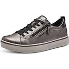 Tamaris Man Trainers Tamaris Leather Lace-Up Trainers JANA40503 326 066 Grey