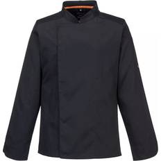 Arbejdstøj & Udstyr Portwest stretch Mesh Air kokkejakke, Sort