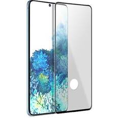 Screen Protectors Avizar Tempered glass screen protector for samsung galaxy s20 plus beveled black edges