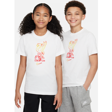 Liverpool FC T-paidat Liverpool F.C. Older Kids' Nike Football T-Shirt White Cotton/Polyester