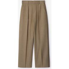 Burberry Herre Bukser & Shorts Burberry Herringbone Wool Trousers Beige