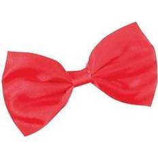 Red Dickie Bow Tie Fancy Dress Party Accessories Shiny Satin Pre Tiedschool Play Accessory Wedding Party One