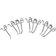 Temacd teenwei, 10Pcs Pegboard Hooks Professional Heavy Duty Iron Wall Mount Hanging Tools for Workshops Garages