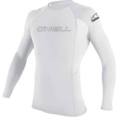 Maglie a compressione O'Neill Mens Basic Skins 50+ L/S Rash Guard Bianco L