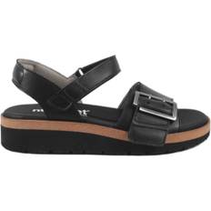 New feet sort sandaler New Feet sandal uden hælkappe sort glat skind