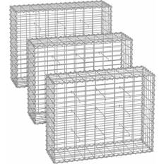 Métal Paniers gabion Songmics Gabions Pour Pierre Galvanisé 100 x 80 x 30 cm