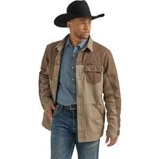 Wrangler Men Coats Wrangler Men's Mixed Canvas Chore Jacket