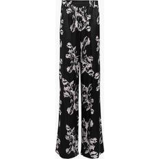 Silk Trousers & Shorts AllSaints Charli Floral Trousers, Black/White