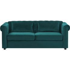 Beliani Bed CHESTERFIELD Emerald Green Velvet Sofa
