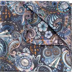 Eton Men Ties Eton Floral Paisley Twill Pocket Square Dark Blue One Size