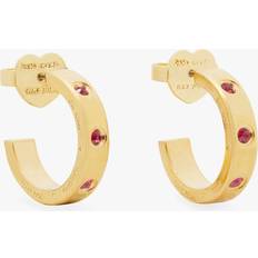 Ruby Earrings Kate Spade New York Huggie Hoop Earrings - Red/Gold