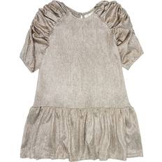 Guld Kjoler Børnetøj The New Kjole TNLeah 3/4 Dress Gold 11-12 år 146-152 Kjole