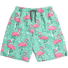 Ingear INGEAR Little Boys Quick Dry Beach Board Shorts Swim Trunk Swimsuit Beach Shorts with Mesh Lining Pink Flamingo, 8/10