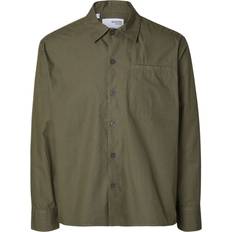 Kläder Selected Homme Slhboxypaper Touch Shirt LS Herr Långärmade Skjortor Från Magasin Kalamata