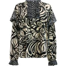 Liberté Liberte Tia-Ls-Frill Blouse Black sort