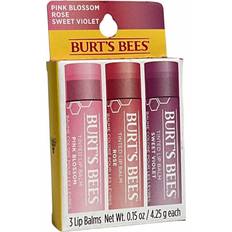 Burt's Bees Tinted Lip Balm Pink Blossom, Rose, Sweet Violet 4.25g 3-pack