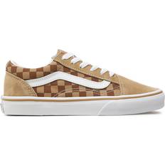 Vans Neutral Checkerboard Old Skool - Brown/True White