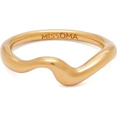 Missoma Missoma Women's Molten Wave Stacking Ring Gold