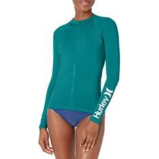 Hurley Women's Standard Rash Guard Top, Emerald