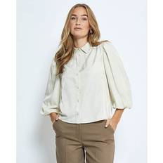 Minus Skjorter Minus Sherina 3/4 sleeve shirt Light birch