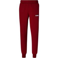 Puma Red Pants Puma Essentials Mens Mid Rise Cuffed Sweatpant, Large, Red Large