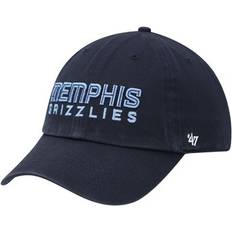 '47 Basketball Caps '47 Men's Navy Memphis Grizzlies Clean Up Wordmark Adjustable Hat