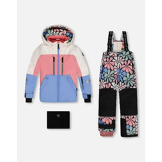 Florals Overalls Children's Clothing Deux par Deux Two Piece Technical Snowsuit Big Kids Colorblock Printed Retro Flowers