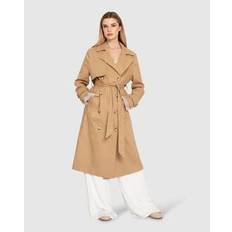 Belle & Bloom Oversized Double-Breasted Cotton Twill Trench Coat