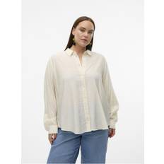 Kläder Vero Moda Curve Skjorta L/S Shirt Wvn Btq Cur Natur