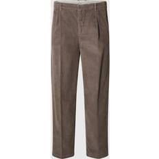 Kläder Selected 220 Loose Fit Manchesterbyxor Brun