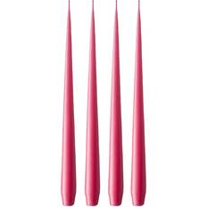 Pink Stearinlys Ester & Erik Lys 32 cm 4-pak Mat Deep Pink Stearinlys
