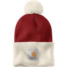 Carhartt Huer Carhartt Knit Pom Cuffed Beanie - Red/White