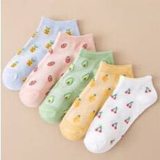 Shein Strømper Shein 5pairs Fruit Pattern Ankle Socks