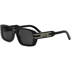 Dior Signature S12I Rectangular Sunglasses - Black/Gray Solid