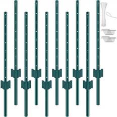 Verde Postes de valla VEVOR 3 Feet Heavy Duty Metal Fence Posts 10 Pack